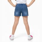 Girls' Shorts, मध्यम नीला, small