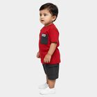 Infants' Purple Round Neck Pocket Detailed Baba Suit, बैंगनी, small