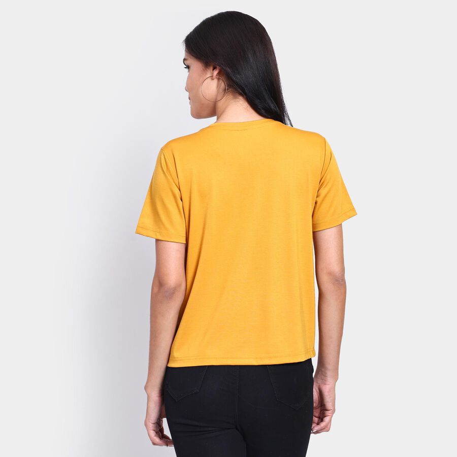 Ladies' Round Neck T-Shirt , Mustard, large image number null