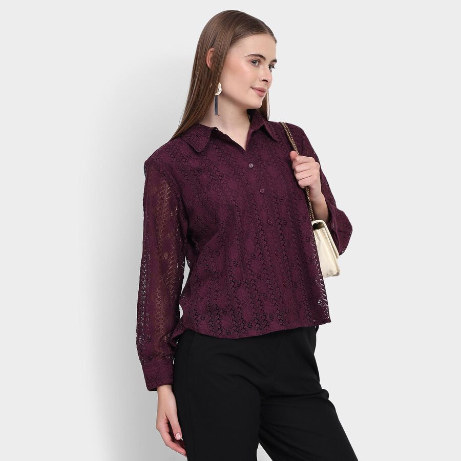 Ladies' Shirt, वाइन, large image number null