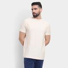 Men's 100% Cotton Round Neck Half Sleeves T-Shirt , Ecru Melange, small image number null