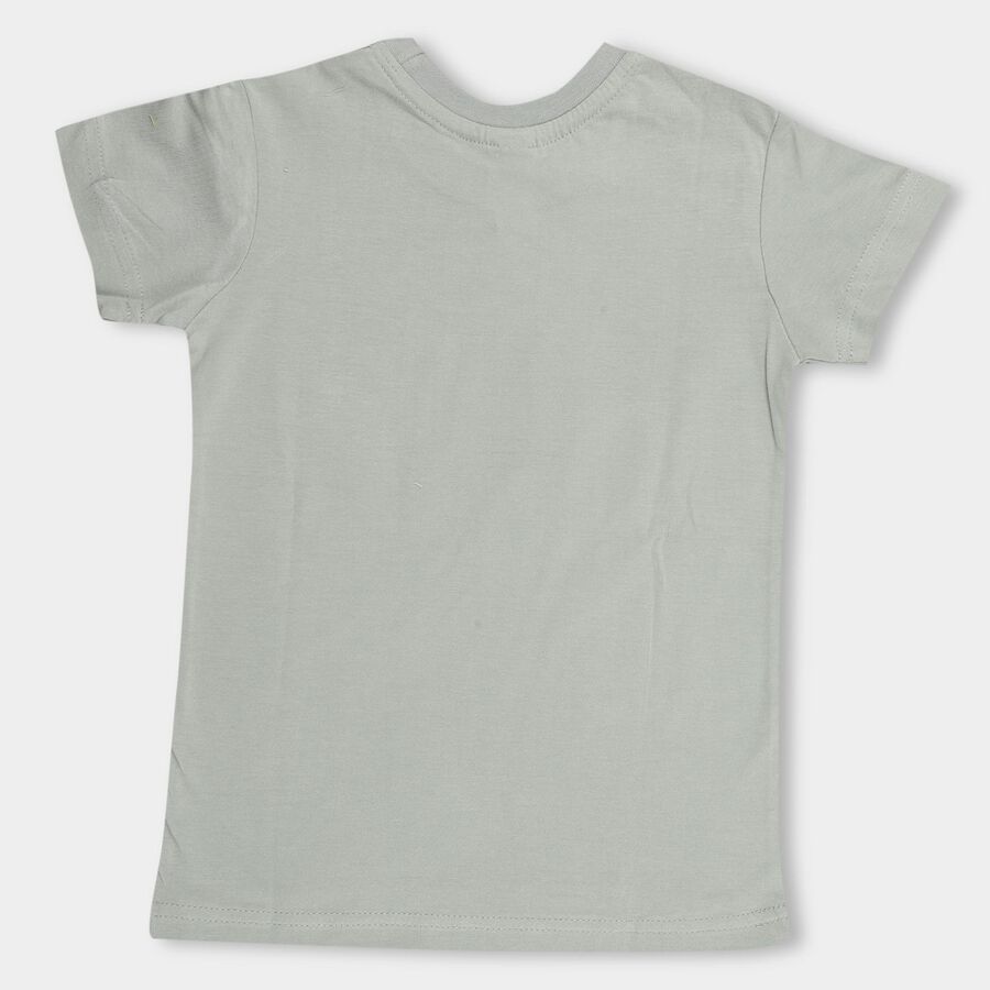 Boys' 100% Cotton Half Sleeves T-Shirt, Light Green, large image number null