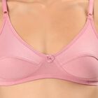Women's Lilac Cotton V-Neck Wire-Free Bra, Lilac, small