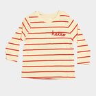 Infants' Red Cotton Round Neck Regular T-Shirt, Red, small