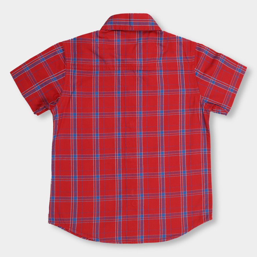 Boys' 100% Cotton Casual Shirt , Red, large image number null