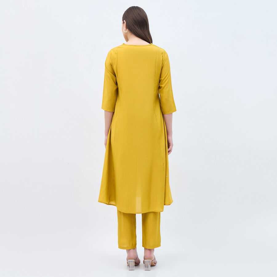 Women's Mustard Embroidered Ethnic Set, Mustard, large