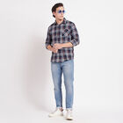 Cotton Checks Casual Shirt, Dark Blue, small image number null