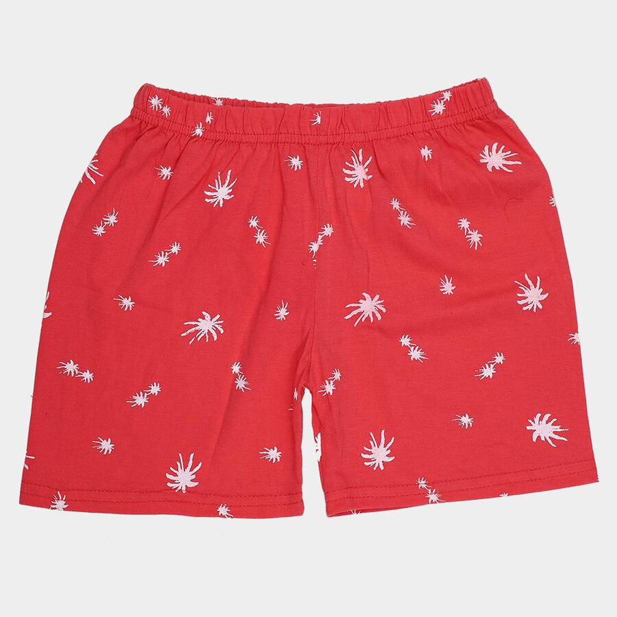Girls' Pink Cotton Shorts, गुलाबी, large