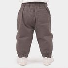 Infants Dark Grey Regular Fit Embroidered Jogger Trousers, गहरा ग्रे, small