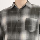 Men's Muted Olive Green Cotton Full Sleeve Spread Collar Casual Shirt, Olive, small