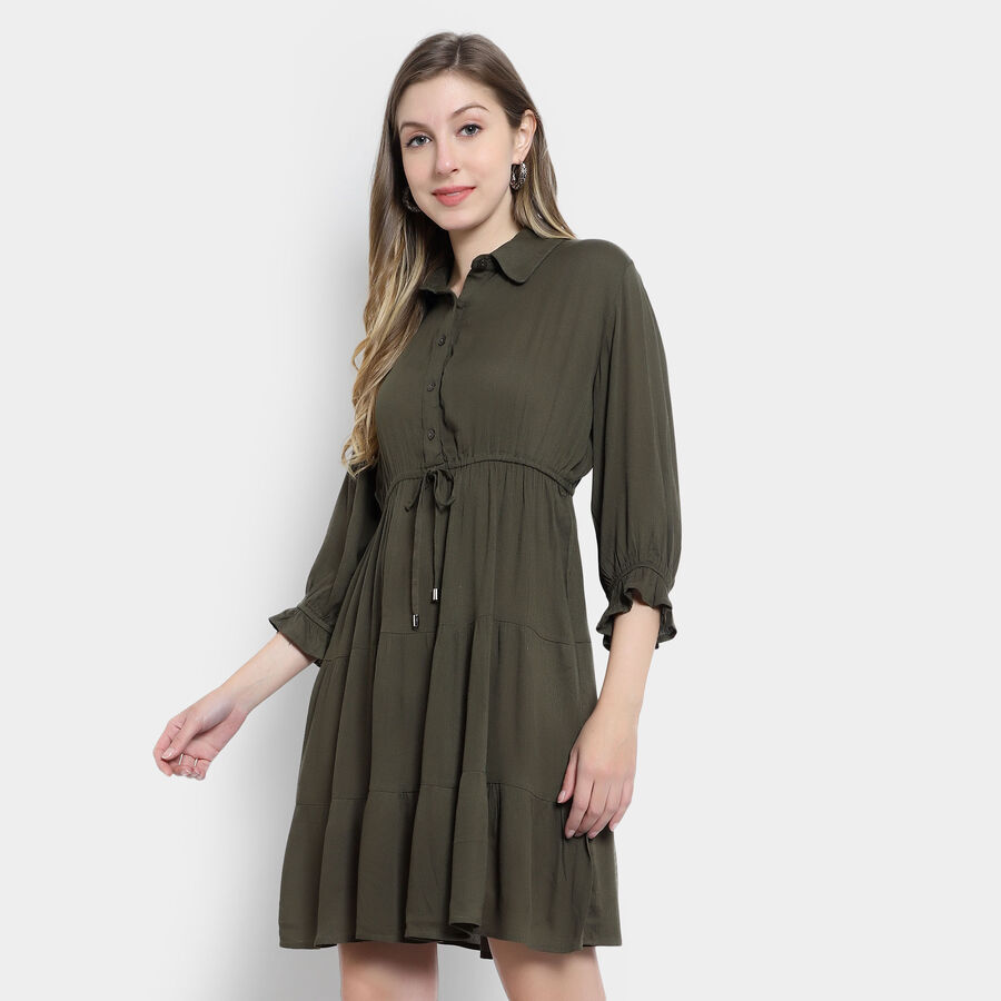 Solid Dress, Olive, large image number null