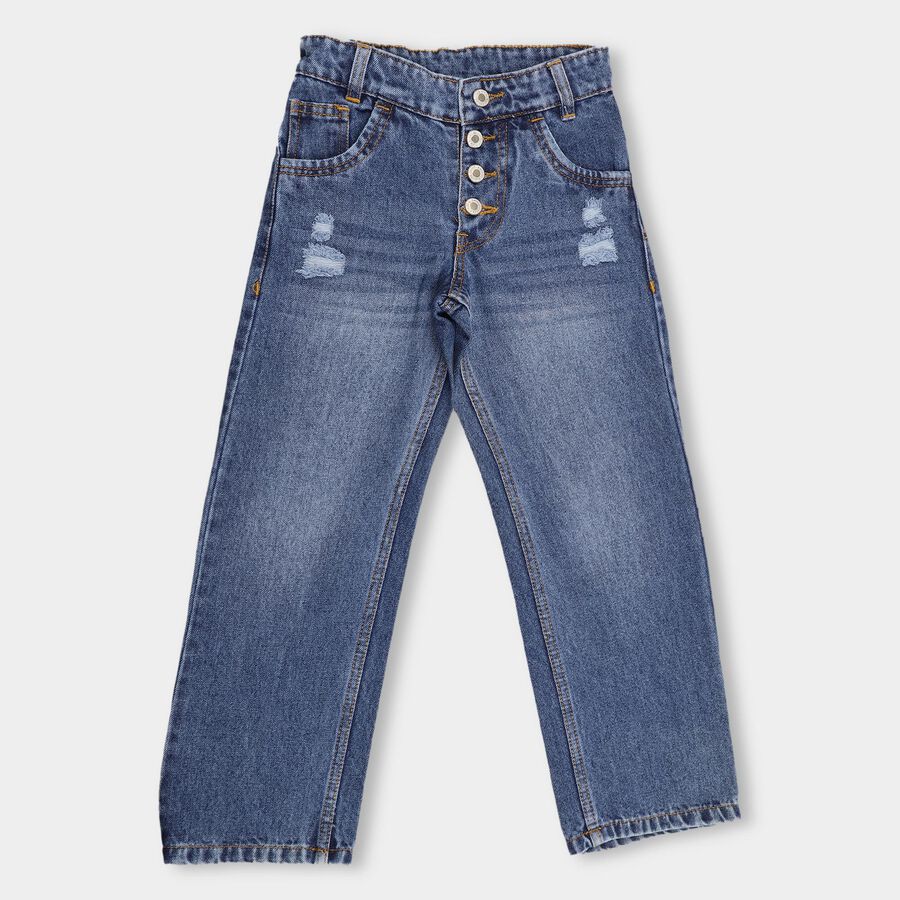 Girls' Jeans, हल्का नीला, large image number null