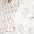 3/4th Sleeves Flared Kurta, White, small image number null