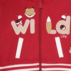 Infants Rich Maroon Hooded Casual Sweatshirt, मरून, small image number null