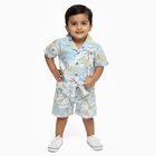 Infants' 100% Cotton Baba Suit, Aqua, small image number null