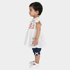 Infants White Round Neck Co-ord Set Upper and Bottom Set, White, small