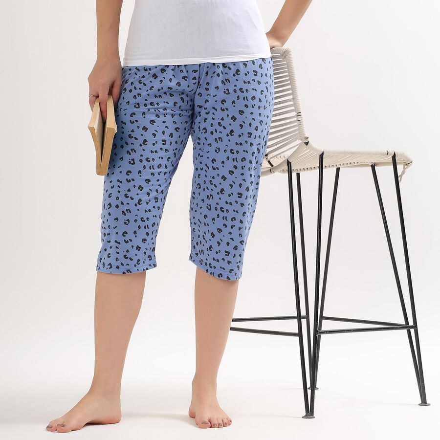 Ladies' Flared Capri , Mid Blue, large image number null