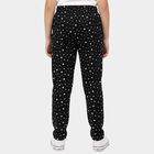 Girls Black Regular Fit Solid Pyjama, काला, small