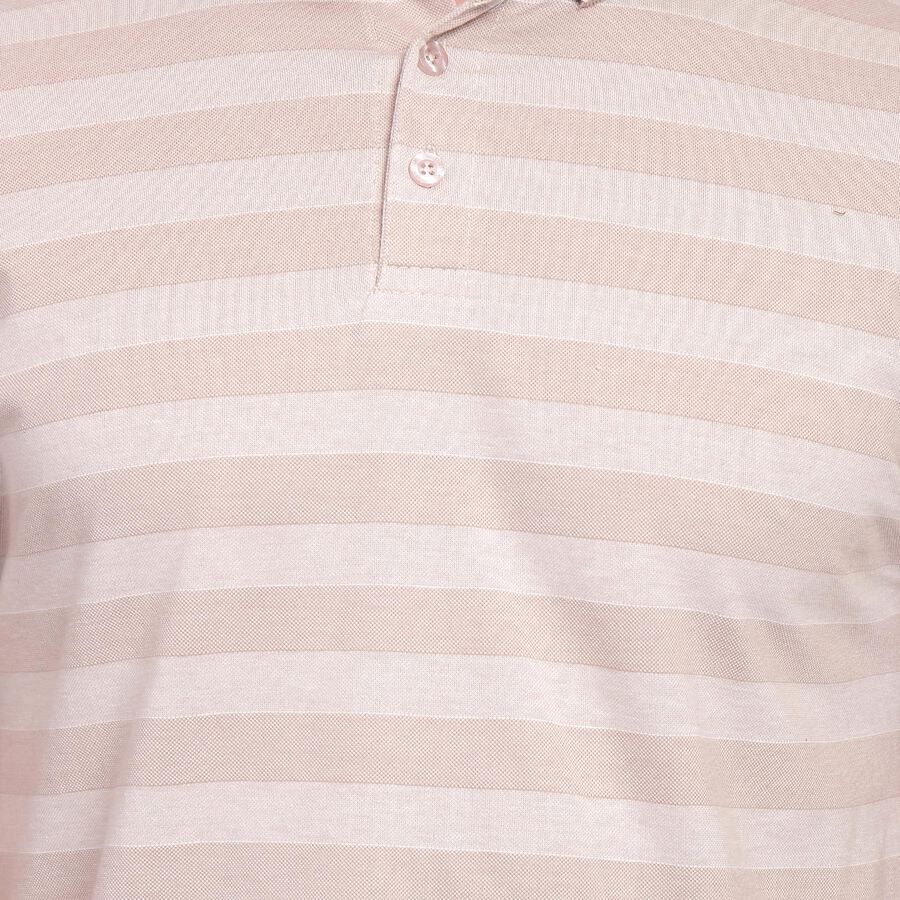 Men's Collared Half Sleeves T-Shirt , गहरा पीला, large
