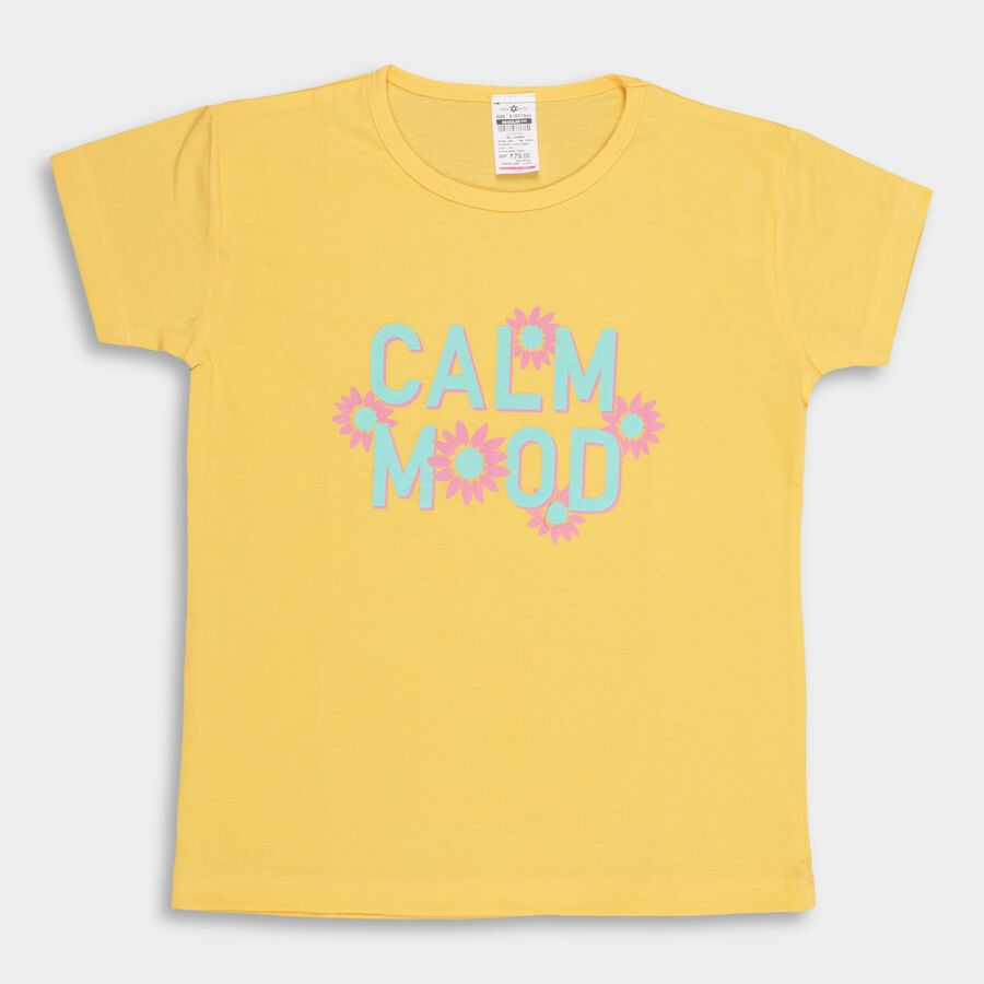 Girls' T-Shirt , पीला, large image number null