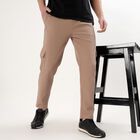 Men's Beige Slim Fit Graphic Print Jogger, Beige, small