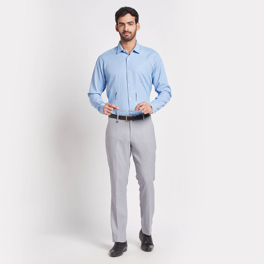 Printed Formal Shirt, Light Blue, large image number null