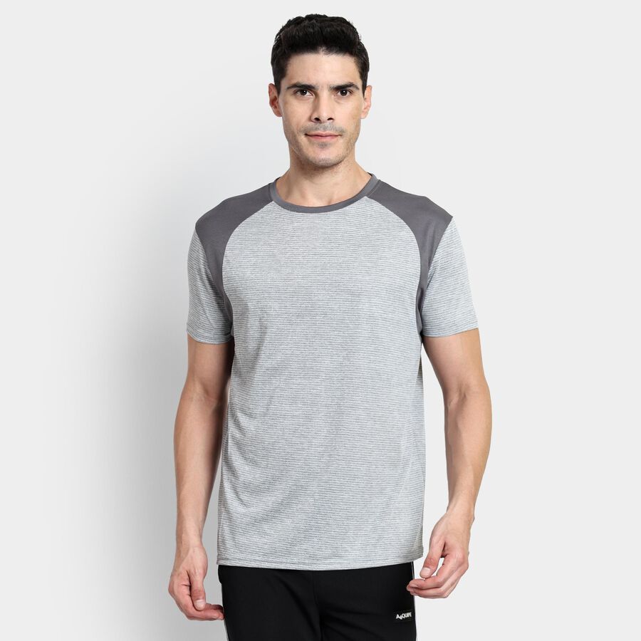 Men's Round Neck T-Shirt, Dark Grey, large image number null