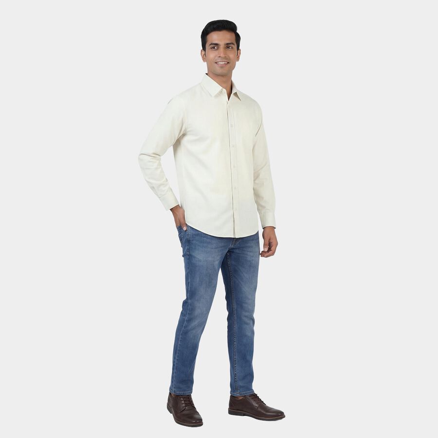 Men's Off-White Classic Collar Classic Shirt, Off White, large
