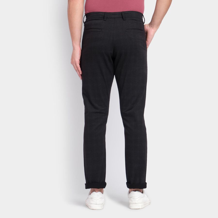 Men's Slim Fit Casual Trousers , गहरा ग्रे, large image number null