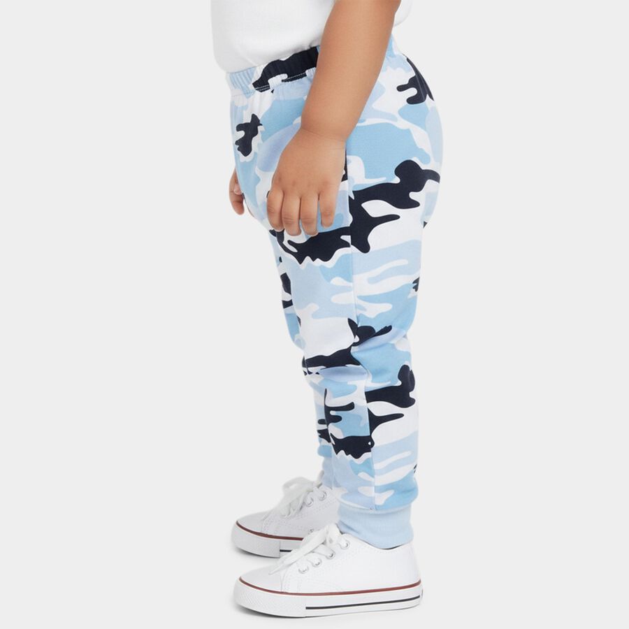 Infants Blue Camouflage Printed Cotton Pyjama, Light Blue, large