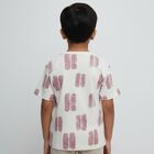 Boys White and Dusty Pink Cotton Round Neck Casual T-Shirt, गुलाबी, small image number null
