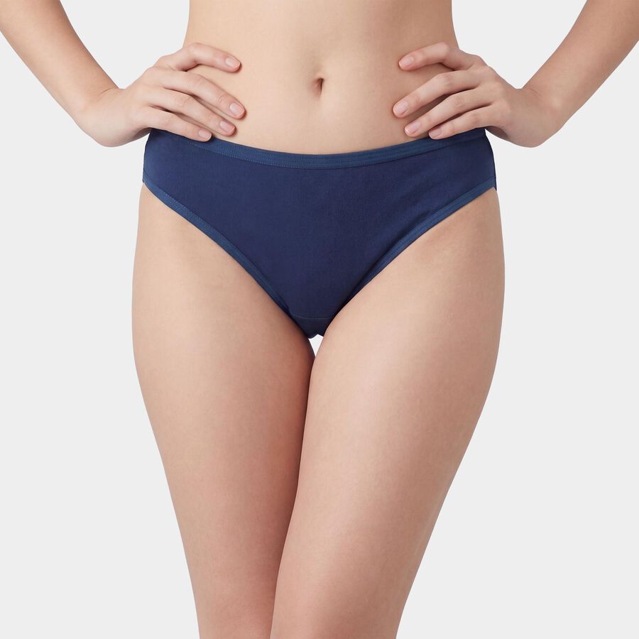 Women's Navy Blue Regular Fit Printed Panty, Navy Blue, large