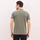 Men's Muted Sage Green Cotton Polo Neck T-Shirt, Light Green, small image number null