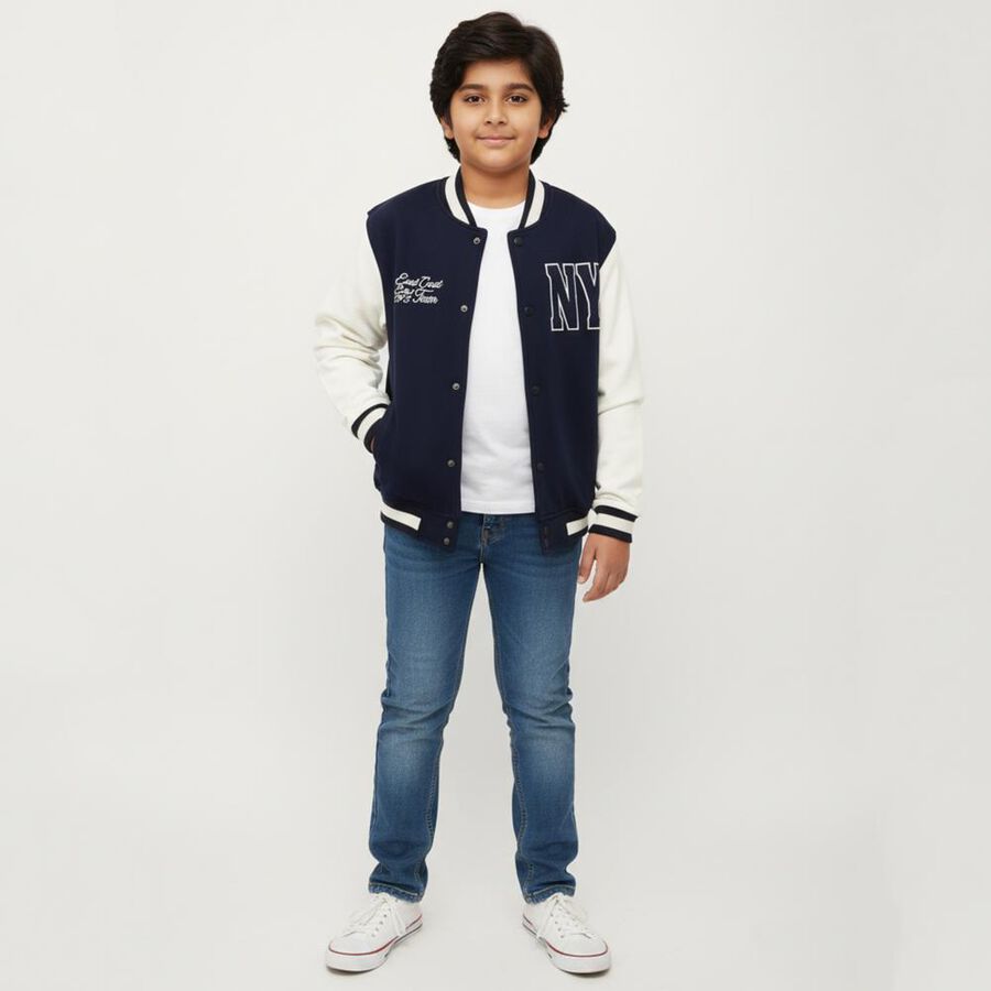 Boys' Sweatshirt, नेवी ब्लू, large image number null