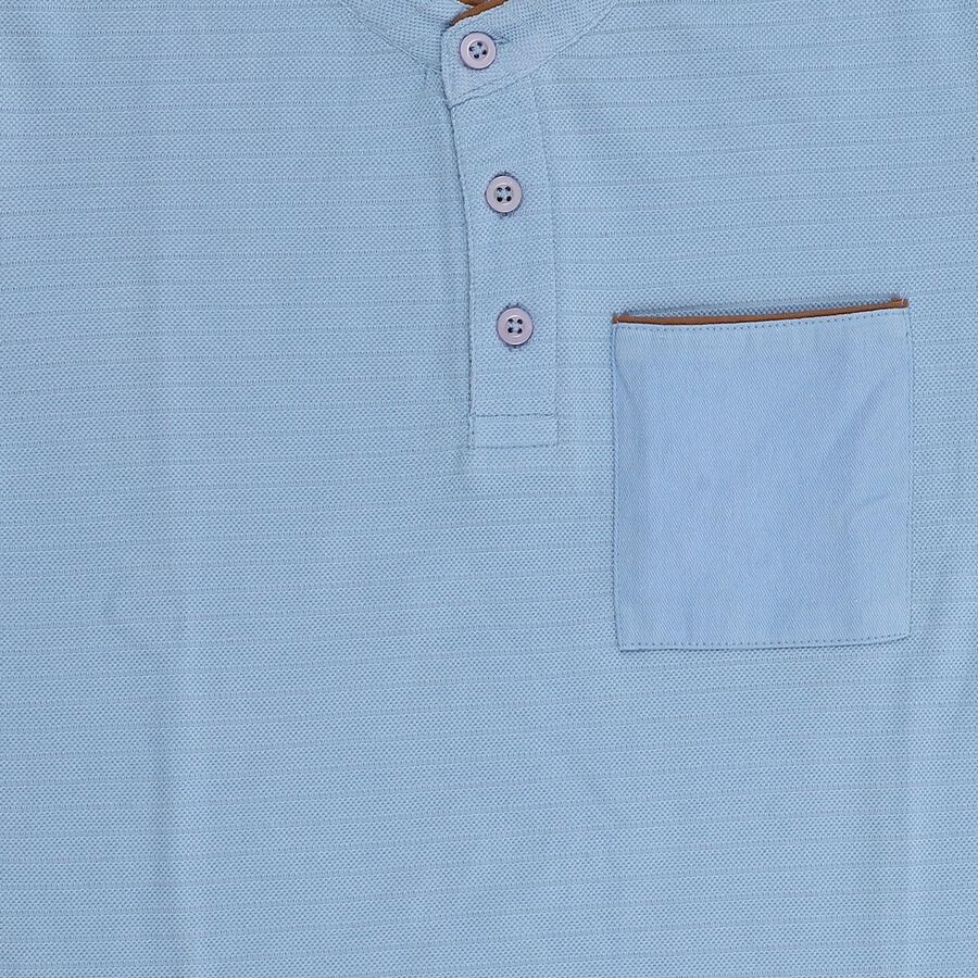 Boys' Half Sleeves T-Shirt, Light Blue, large image number null