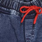 Boys Faded Blue Regular Fit Cargo Jeans, गहरा नीला, small image number null