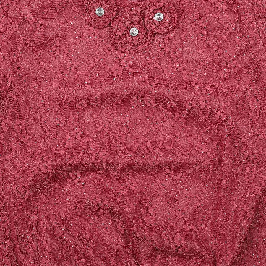 Girls Pink Round Neck Regular T-Shirt, गुलाबी, large