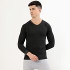 Men's Charcoal Grey V-Neck Slim Fit Thermal, Charcoal, small image number null