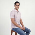 Men's Casual Shirt, गुलाबी, small