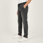 Boys' Charcoal Black Slim Fit Elastic Waist Jeans, हल्का ग्रे, small image number null