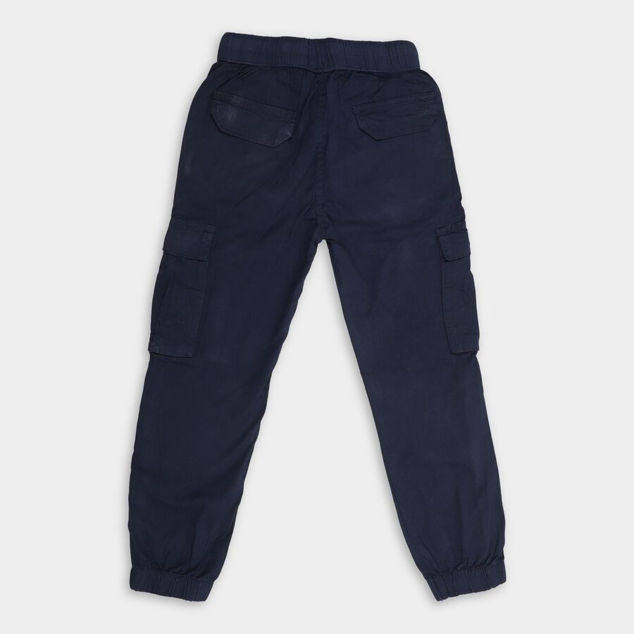 Boys'100% Cotton Trousers, Navy Blue, large image number null