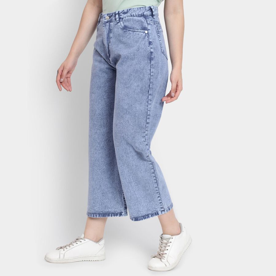 Ladies' 100% Cotton Jeans , Mid Blue, large image number null