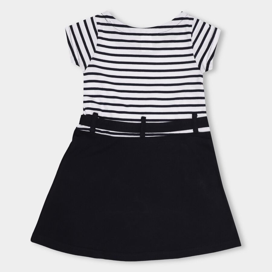 Girls' Frock, Navy Blue, large image number null