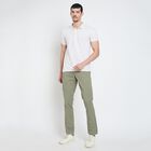 Men's 100% Cotton Slim Fit Casual Trousers, Light Green, small image number null