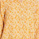 Printed 3/4Th Sleeves Straight Kurta, Mustard, small image number null