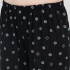 Women's Muted Charcoal Black Solid Elastic Waist Pyjama, काला, small image number null