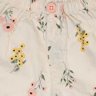 Infants Off White Regular Fit Cotton Printed Half Pant, ऑफ व्हाइट, small