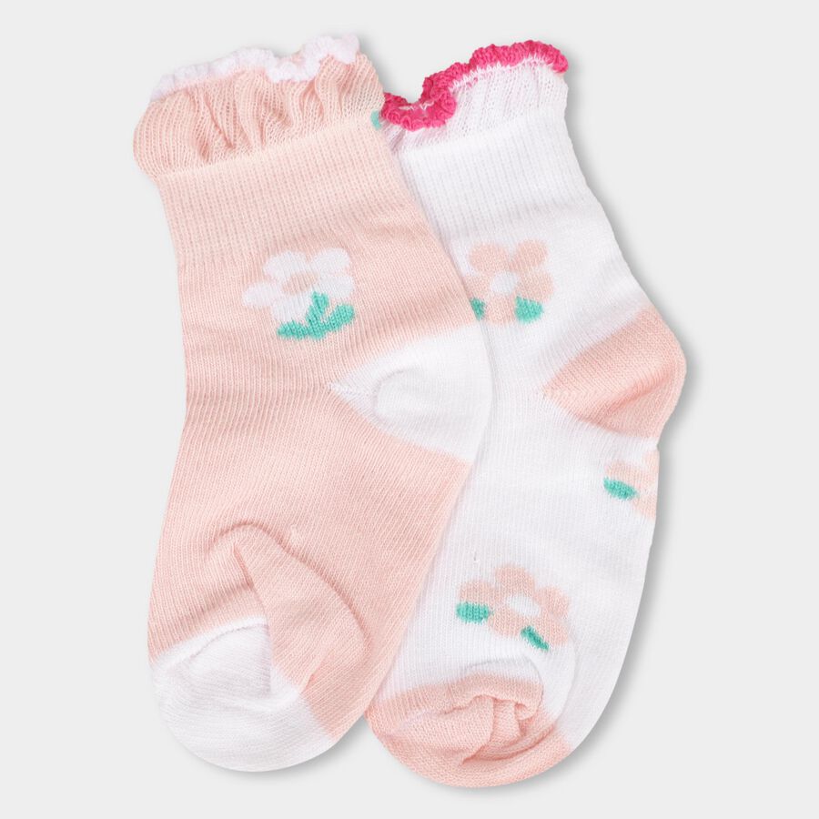 Girls' Socks (Pack of 2), Light Pink, large image number null