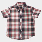 Boys Red Checked Casual Shirt, लाल, small