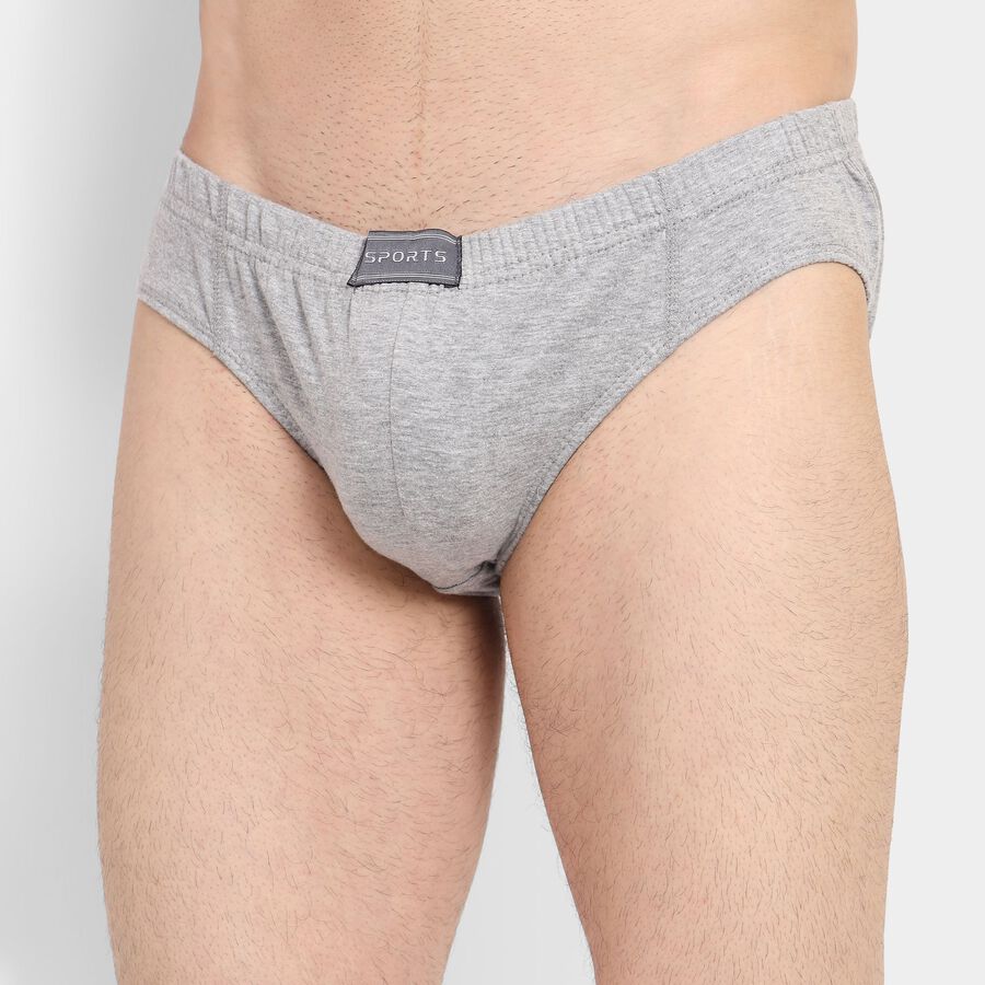 Men's Briefs , Melange Light Grey, large